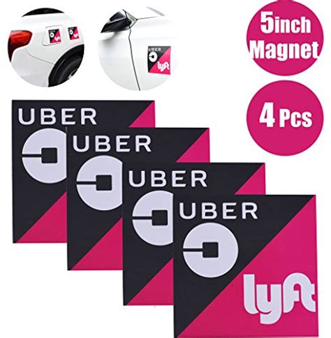 WildAuto Uber Lyft Magnet Car Sign Logo Uber Lyft Sign Decor Accessories Removable for Rideshare ...