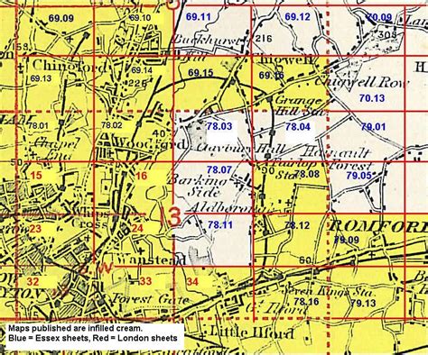 Old Maps of London Borough of Redbridge, Ilford, Chigwell, Goodmayes, Woodford, Wanstead ...