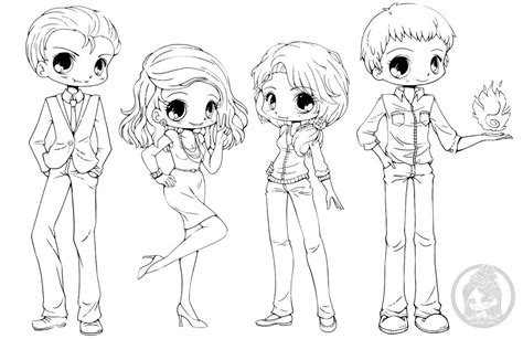 Chibi Food Girl Coloring Pages