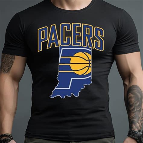 Indiana Pacers Basketball Map Logo 2023 Shirt - Hersmiles