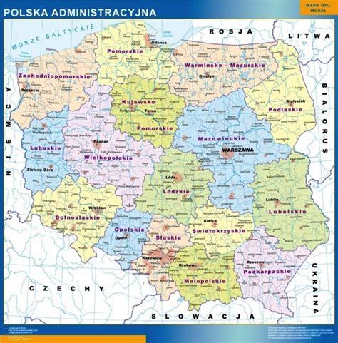 Poland map | Wall maps of the world & countries for Australia