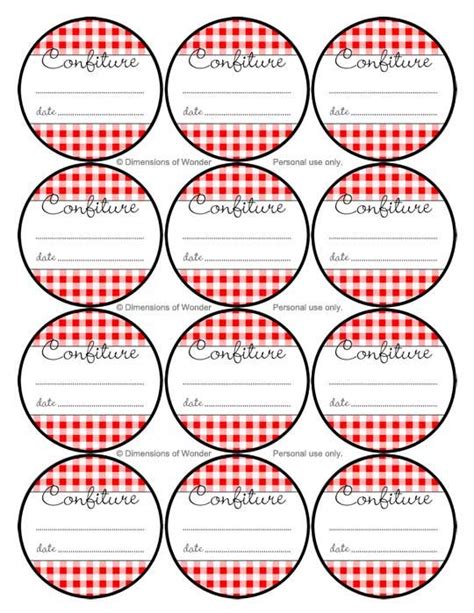 Nostalgic French Jelly Jar Labels, Printable & Free | Jar labels ...