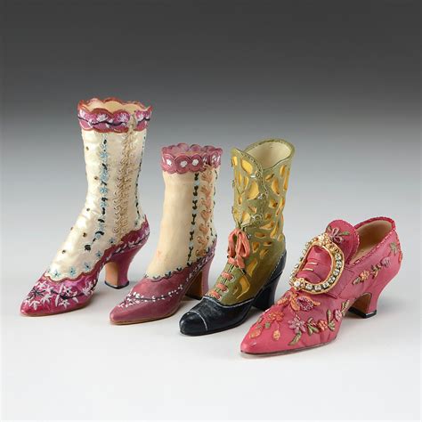 Collection of Four Miniature Resin Shoe Figurines Including Nostalgia ...