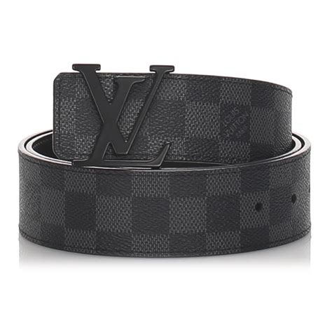 Louis Vuitton Vintage - Damier Graphie Initiales Belt - Black Gray ...