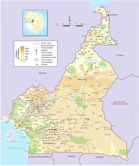 carte du relief du Cameroun (@GeoCameroun) | Download Scientific Diagram