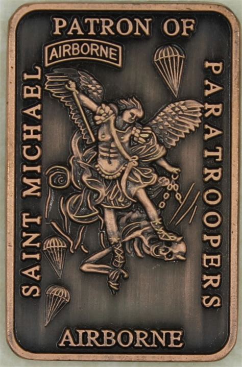 St. Michael Patron Saint of Paratroopers Airborne Copper Army Challeng ...