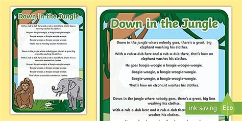 Help young children learn rhymes with this brilliant jungle-themed ...