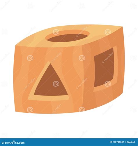 Blocks Wooden Toy Geometric Shapes Stock Vector - Illustration of ...