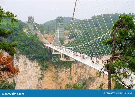 Zhangjiajie S National Forest Park the Grand Canyon of Zhangjiajie Skywalk Glass-bottom Bridge ...