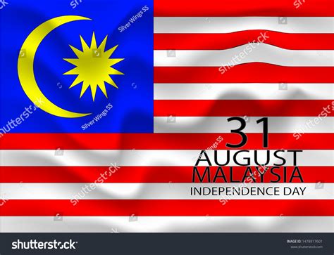 Vector Illustration Malaysia Flag Independence Day Stock Vector ...