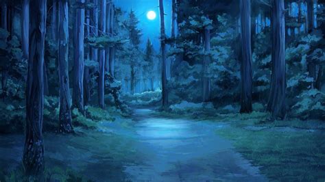 Forest Anime Night Wallpapers - Wallpaper Cave