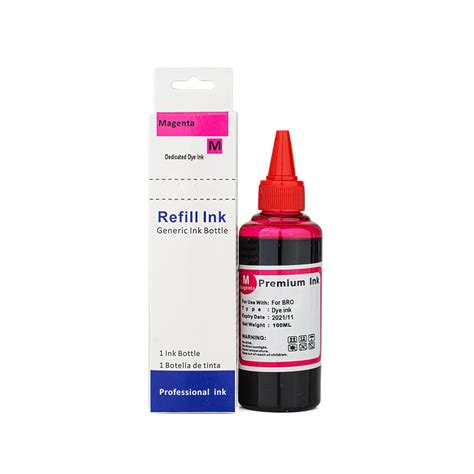 Universal Magenta Dye Refill Ink for Canon Printer Cartridges 100ml at ...