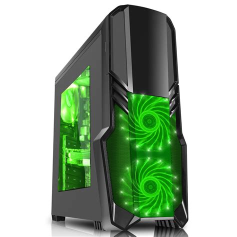 CiT G Force Mid Tower Gaming Case - CIT-GFORCE-BLKGRN | CCL Computers