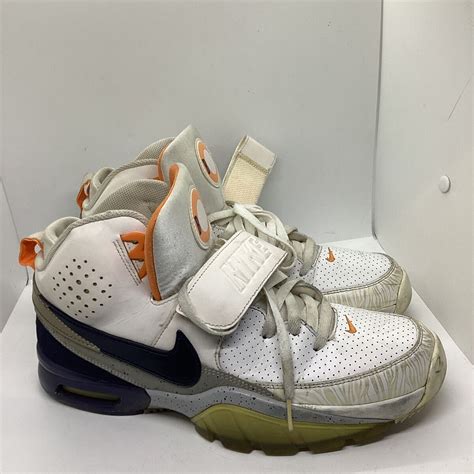 NIKE AIR BO 1 Men 14 White Blue Gray Sneaker Shoes Bo Jackson 705069 ...