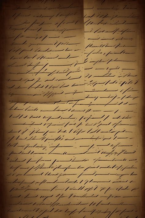 Old Rustic Vintage Digital Paper Background with Calligraphy Writing in Letter Style on Entire ...