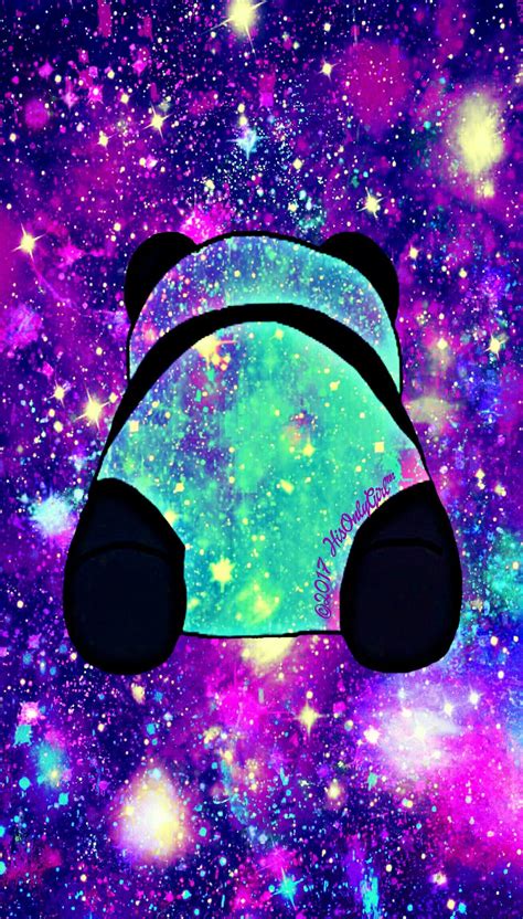 Purple panda cheeks galaxy wallpaper I created for the app CocoPPa ...