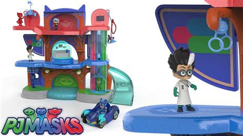 PJ Masks - HQ Headquarters Playset & All Action Figures - YouTube