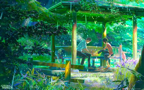 Makoto Shinkai, rain, The Garden of Words - wallpaper #183887 ...