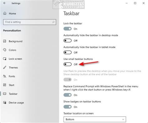 By default, Windows 10 already uses the larger taskbar buttons. Check out some of our similar ...