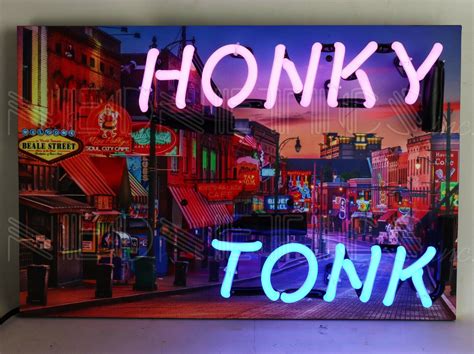 Honky Tonk Bar Neon Sign - Western - Memphis Tennessee - Country Music - Beale | eBay