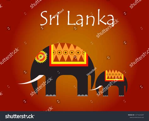 Sri Lankan Traditional Elephant Art Stock Illustration 1271623297 | Shutterstock