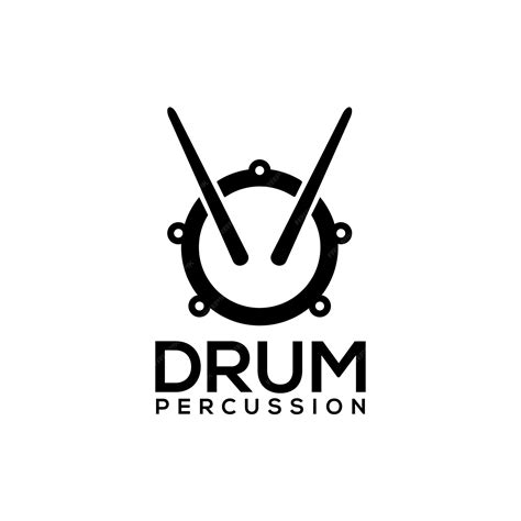 Premium Vector | Drummer logo design for percussion music music studio or music concert