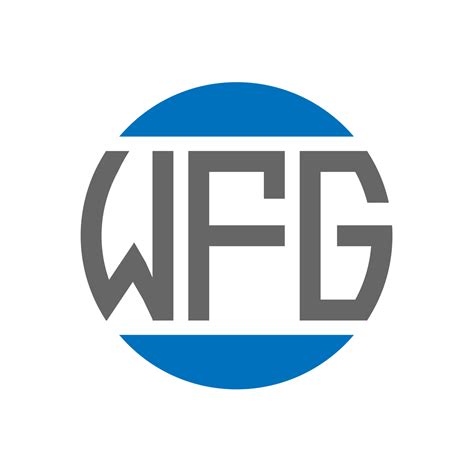 WFG letter logo design on white background. WFG creative initials circle logo concept. WFG ...