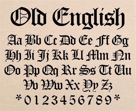 Old English Cursive Font