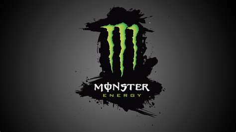 Monster Energy logo, Monster Energy, energy drinks, black, green HD ...