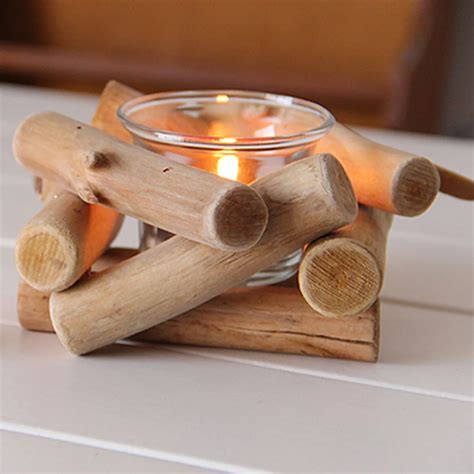 Aliexpress.com : Buy 1pc Natural Wooden Candle Holder Tealight Candlestick Festival Supply ...