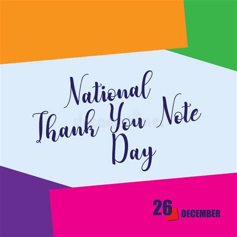 National Thank You Note Day Stock Vector - Illustration of thank ...