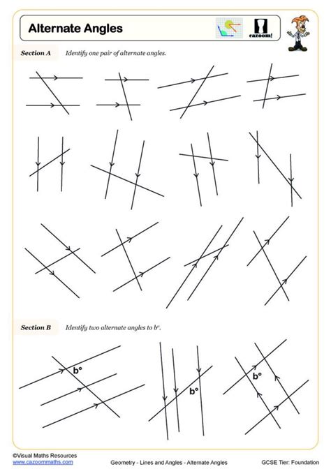 Alternate Angles Worksheet | Fun and Engaging PDF Worksheets