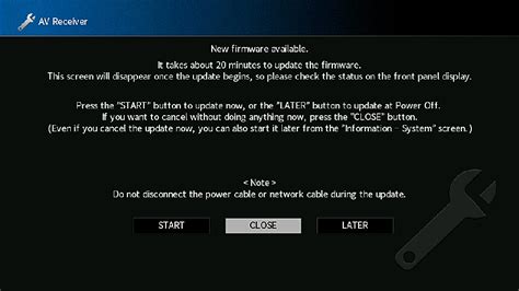 RX-A4A | Updating the unit’s firmware via the network