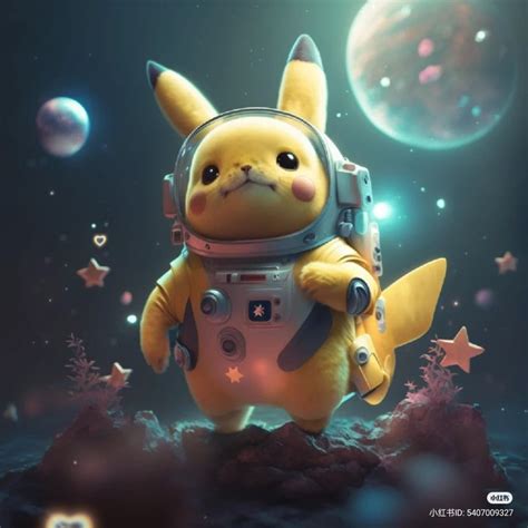 a pikachu in an astronaut's space suit