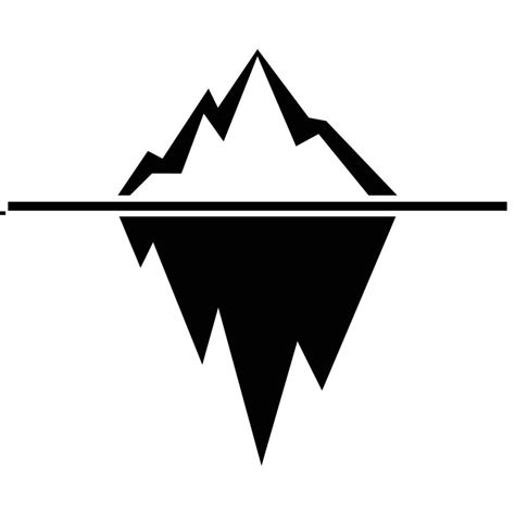 simple iceberg icon 16830844 Vector Art at Vecteezy