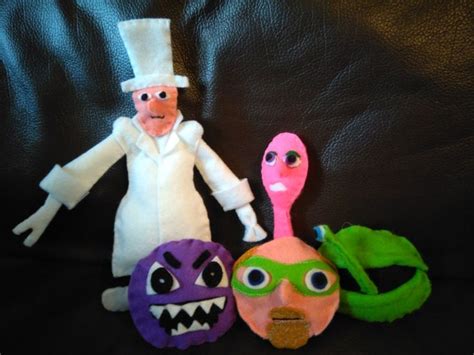 The Meanies from Numberjacks in felt. Spooky Spoon, Problem Blob, Shape ...