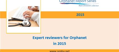 Publicada la lista de expertos que colaboraron con Orphanet en 2015