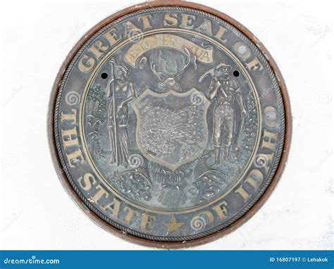 Idaho State seal stock image. Image of flags, coin, tool - 16807197