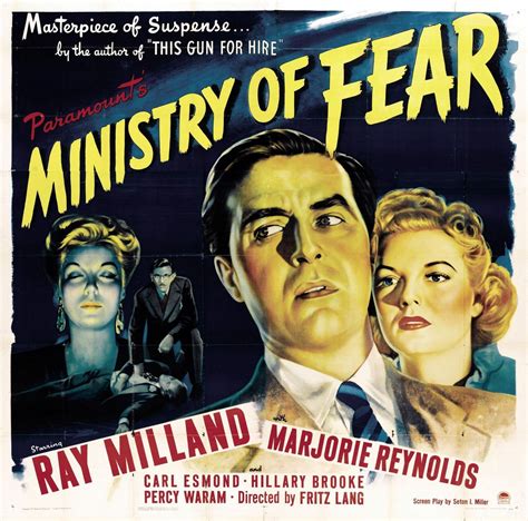 MINISTRY OF FEAR (Movie Poster) 1944 | Film noir, Movie posters, Fritz ...