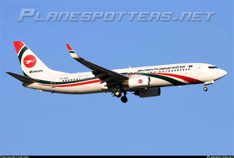 S2-AEW Biman Bangladesh Airlines Boeing 737-8HO(WL) Photo by Andre Giam ...