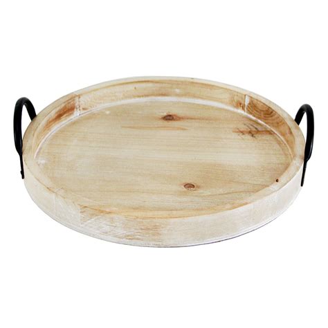 round wooden tray with handles (2022)