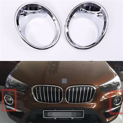 Car Accessories Front Fog Light Lamp Cover Ring Decor Trim ABS Chrome ...