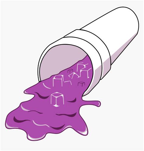 #lean #purple #spilled #drank - Spilled Cup Of Lean, HD Png Download , Transparent Png Image ...