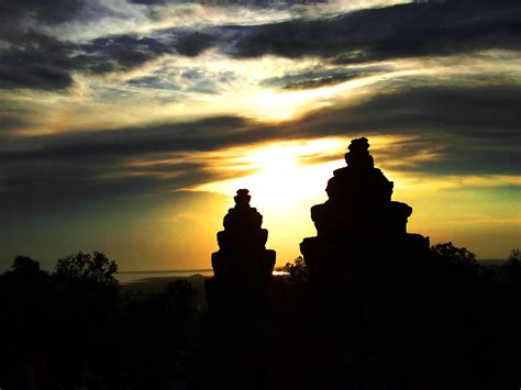 Free photo: Sunset at Angkor Wat - Cambodia - Sky, Penh, Phnom - Free Download - Jooinn