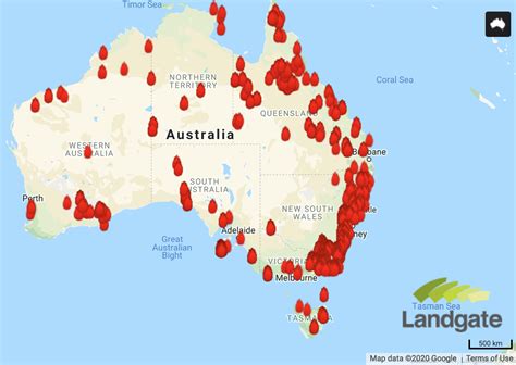 Australia Fires Map 2020