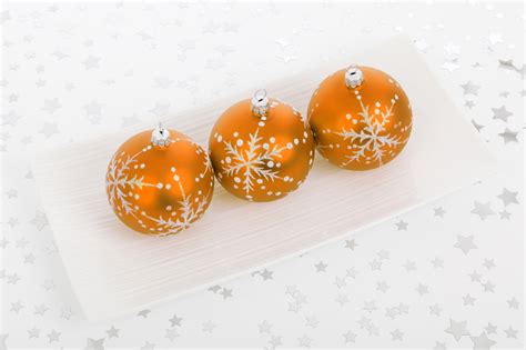 Orange Bauble Decorations Free Stock Photo - Public Domain Pictures