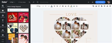 Create Heart-shaped Photo Collage Online for Free - Fotor