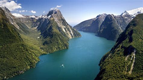 River in the middle of tree-covered mountains, nature, landscape, mountains, bird's eye view HD ...