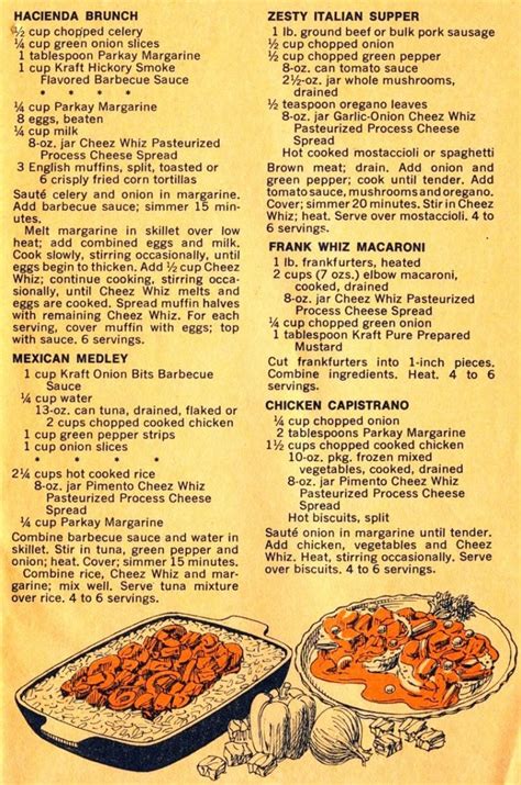 Check out these retro Cheez Whiz recipes from their creative Idea Book ...