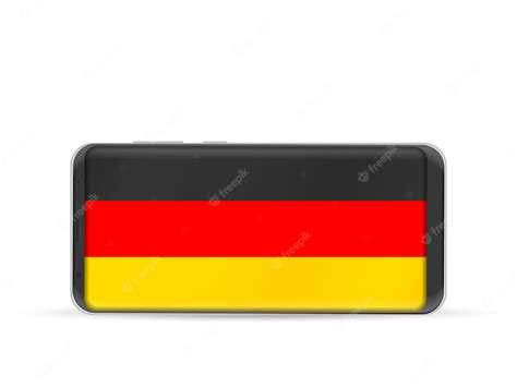 Premium Vector | Smart phone germany flag